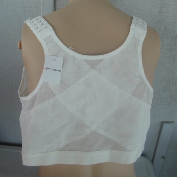 Embraced Bra White Women's Size XL very Adjustable with front closure - Picture 3 of 8